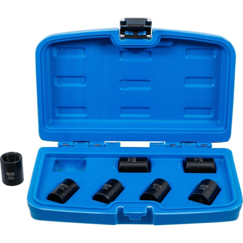 foto del prodotto bgs technic - serie di bussole esagonali cacciaviti con profilo elicoidale 17 - 26 mm 7 pz.