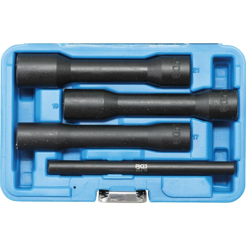 foto del prodotto bgs technic serie di bussole esagonali cacciaviti con profilo elicoidale, profondi 12,5 mm 1 2 17 21 mm 4 pz.