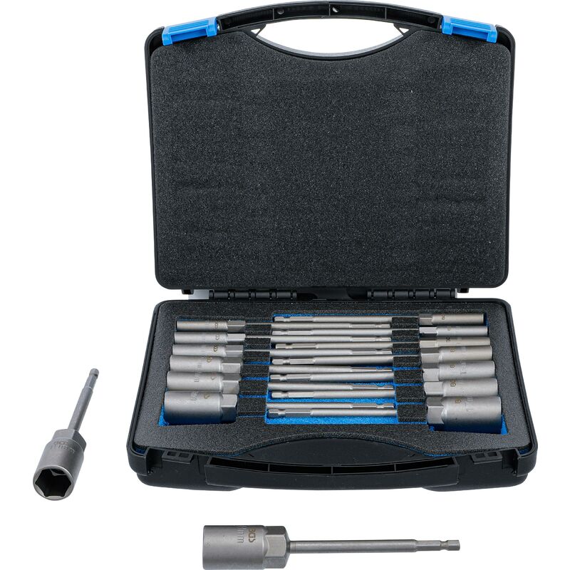 foto del prodotto bgs technic serie di bussole, esagonali extra lunghi attacco esagono esterno 6,3 mm 1 4 per trapani 5,5 19 mm 15 pz.