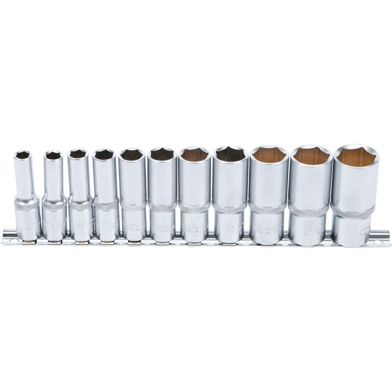 foto del prodotto bgs technic serie di bussole esagonali, profonde 10 mm 3 8 dimensioni in pollici 11 pz.