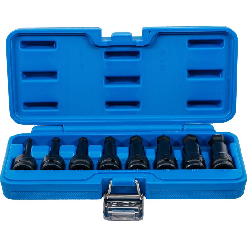 foto del prodotto bgs technic serie di bussole lunghezza 75 mm 12,5 mm 1 2 esagono interno con testa sferica 6 19 mm 8 pz.