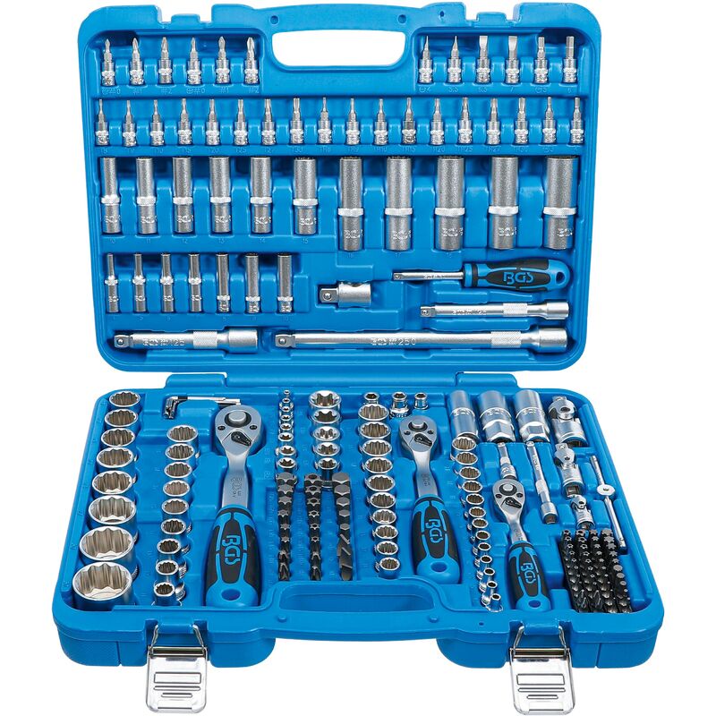 foto del prodotto bgs technic serie di bussole poligonali 6,3 mm 1 4 10 mm 3 8 12,5 mm 1 2 192 pz.