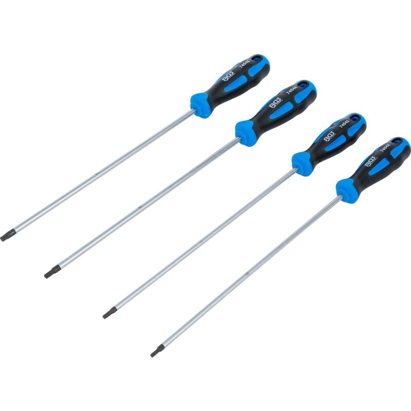 foto del prodotto bgs technic serie di cacciaviti extra lunghi profilo a t per torx t15 t30 4 pz.