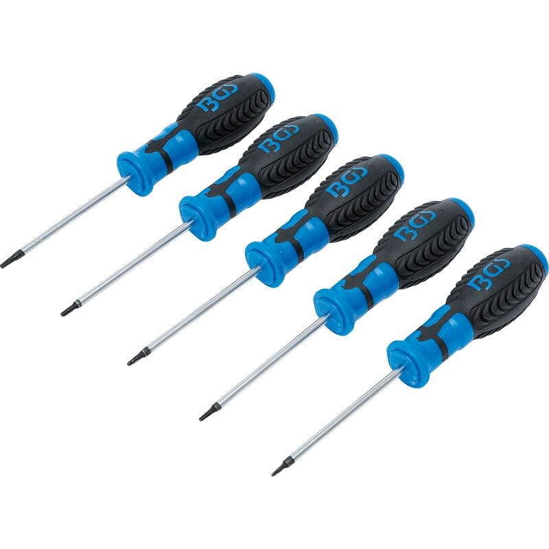 foto del prodotto bgs technic serie di cacciaviti profilo a t per torx con alesatura t6 t10 5 pz.