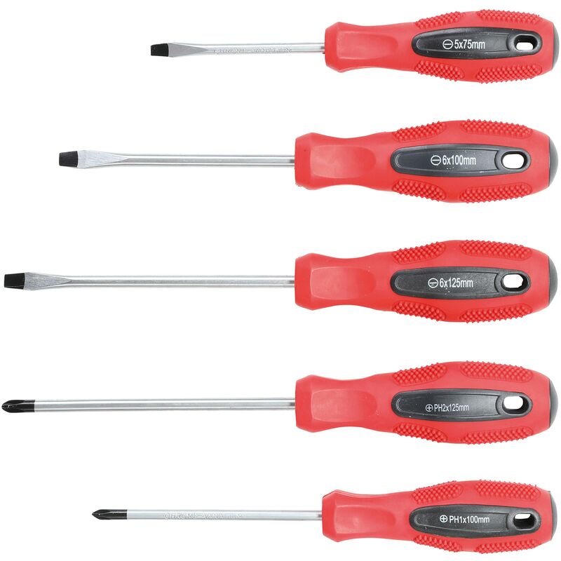foto del prodotto bgs technic serie di cacciaviti taglio croce 5 pz.