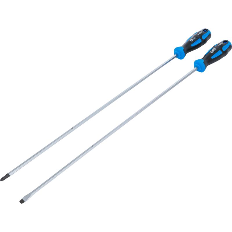 foto del prodotto bgs technic serie di cacciaviti taglio, extra lunghi 2 pz.
