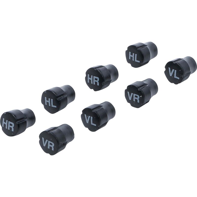foto del prodotto bgs technic serie di cappucci per valvole in plastica per la marcatura dei pneumatici 8 pz.