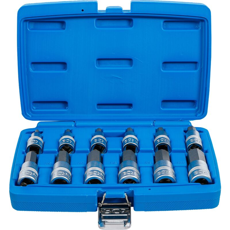 foto del prodotto bgs technic serie di chiavi a bussola 12,5 mm 1 2 esagono interno 5 22 mm 12 pz.