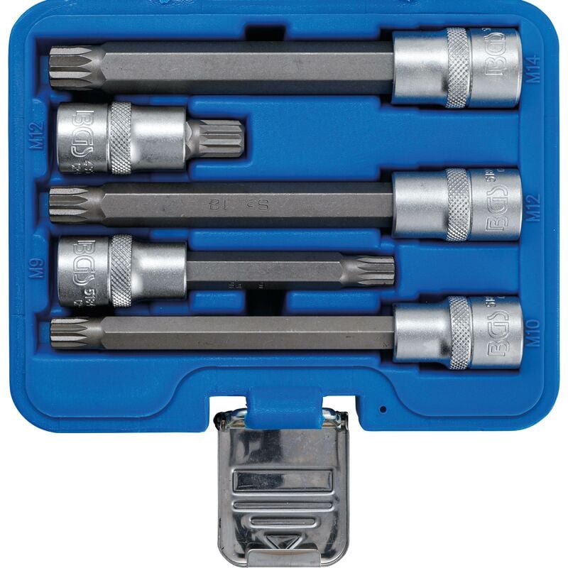foto del prodotto bgs technic serie di chiavi a bussola 12,5 mm 1 2 poligonale interno per xzn 5 pz.