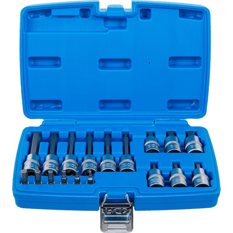 immagine 0 del prodotto bgs technic serie di chiavi a bussola 6,3 mm 1 4 12,5 mm 1 2 esagono interno 18 pz.