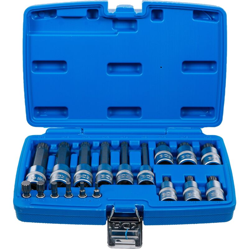 foto del prodotto bgs technic serie di chiavi a bussola 6,3 mm 1 4 12,5 mm 1 2 poligonale interno per xzn 18 pz.