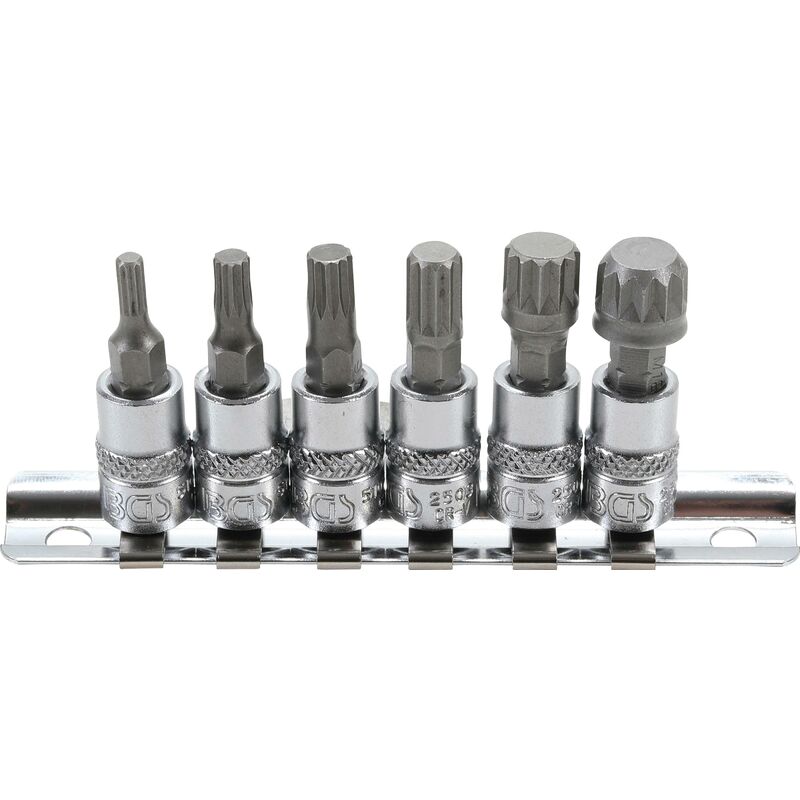 immagine 0 del prodotto bgs technic serie di chiavi a bussola 6,3 mm 1 4 poligonale interno per xzn m4 m12 6 pz.
