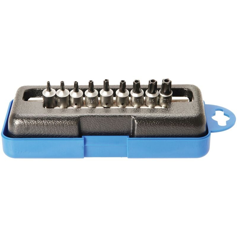 foto del prodotto bgs technic serie di chiavi a bussola 6,3 mm 1 4 profilo a ts per torx plus con alesatura 9 pz.