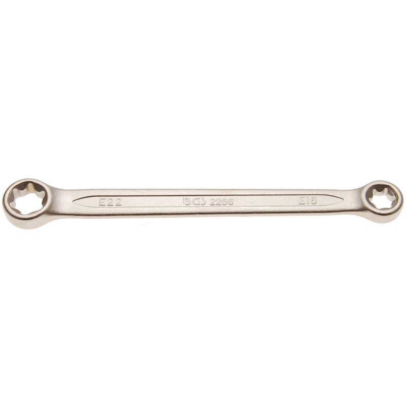 foto del prodotto bgs technic serie di chiavi a doppio anello con estremit ad anello e profilo e e16 x e22