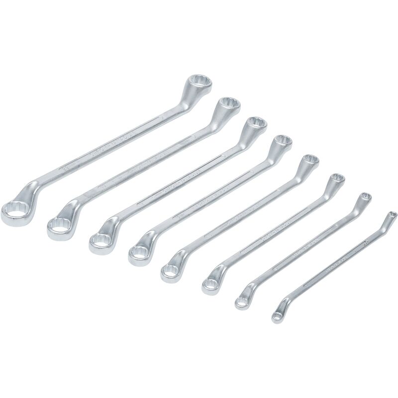 foto del prodotto bgs technic serie di chiavi a doppio anello gomito 6 x 7 20 x 22 mm 8 pz.