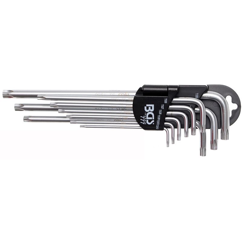 foto del prodotto bgs technic serie di chiavi ad angolo extra lunghe profilo a ts per torx plus ts10 ts50 9 pz.