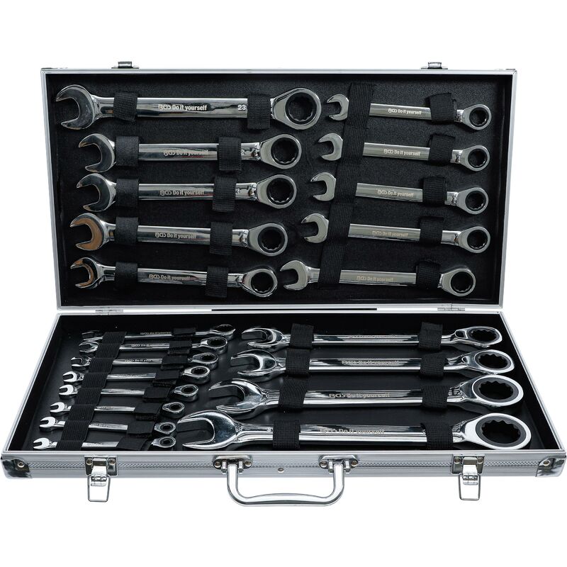 foto del prodotto bgs technic serie di chiavi combinate a cricchetto 6 32 mm 22 pz.