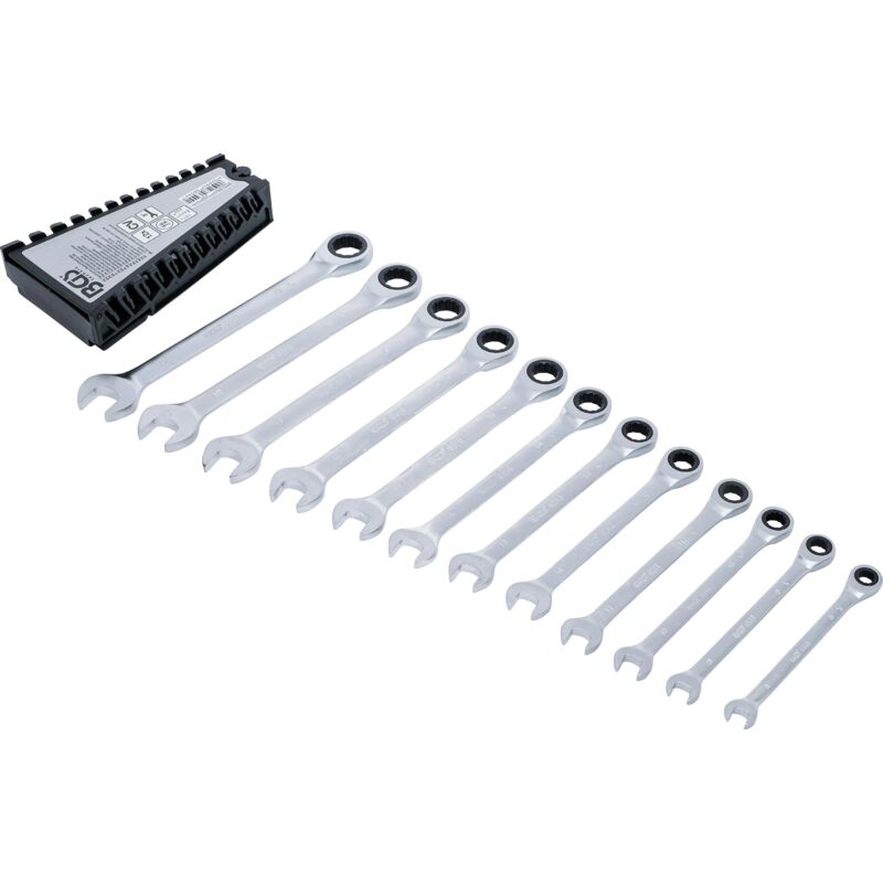 foto del prodotto bgs technic serie di chiavi combinate a cricchetto 8 19 mm 12 pz.