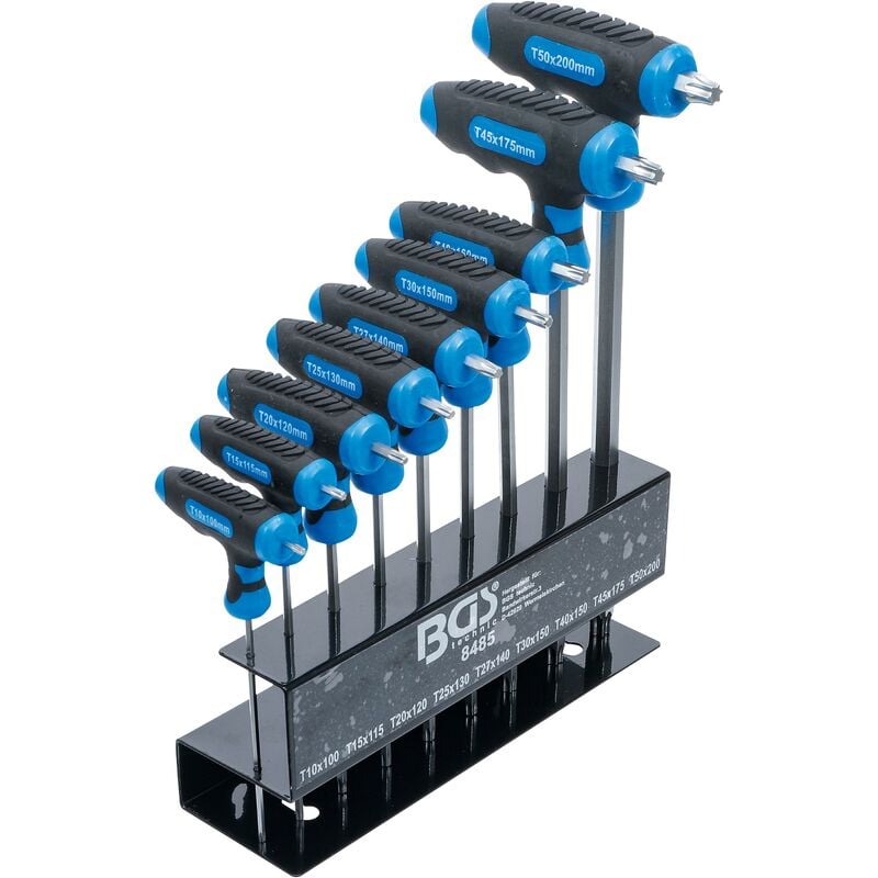foto del prodotto bgs technic serie di chiavi con impugnatura a t profilo a t per torx t10 t50 9 pz.