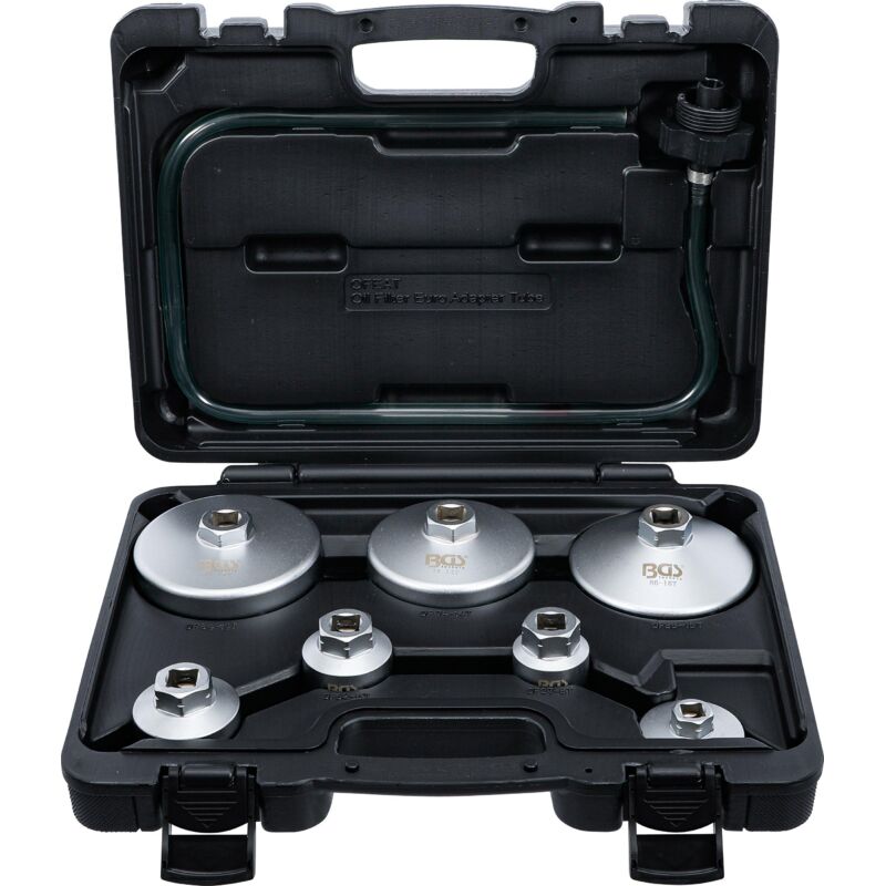 foto del prodotto bgs technic - serie di chiavi per filtro dell'olio con tubo di scarico per filtro olio per vag, bmw, citroën, peugeot, ford, mercedes-benz, opel, volvo 8 pz.