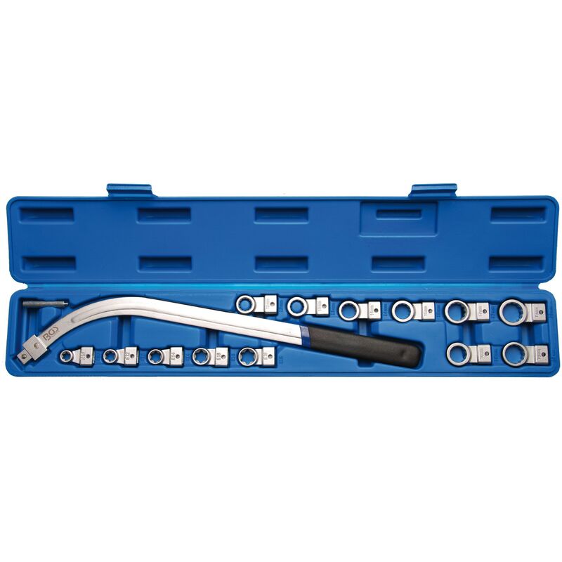 foto del prodotto bgs technic serie di chiavi rullo tenditore poligonali 12 19 mm profilo e e10 e18 15 pz.