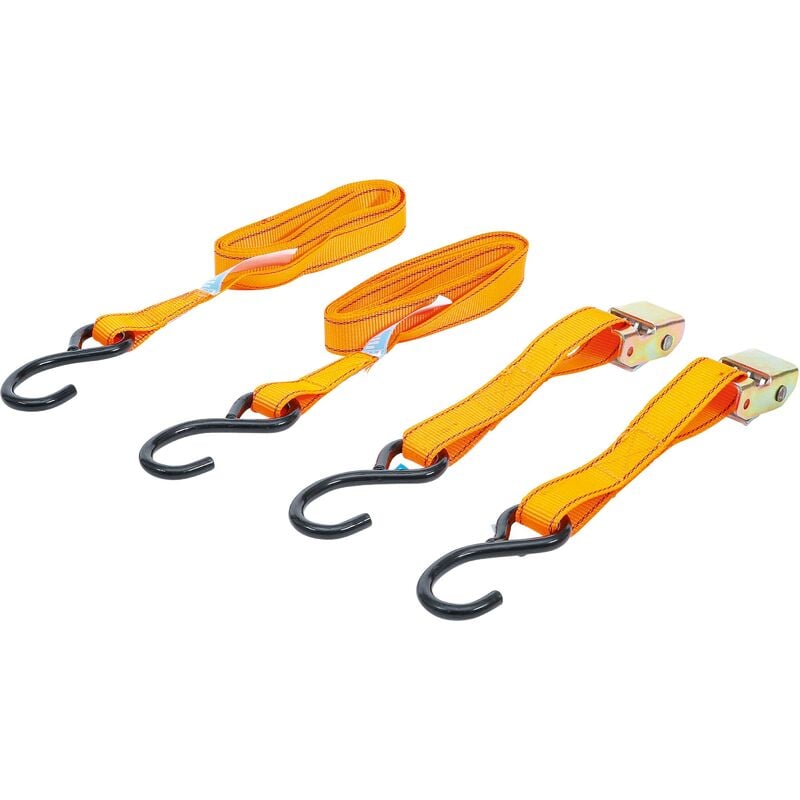 foto del prodotto bgs technic serie di cinghie con gancio 2 m x 25 mm 2 pz.
