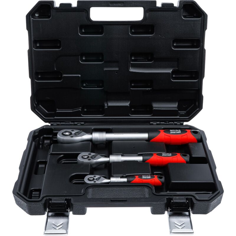 foto del prodotto bgs technic serie di cricchetti reversibili estensibile 6,3 mm 1 4 10 mm 3 8 12,5 mm 1 2 3 pz.
