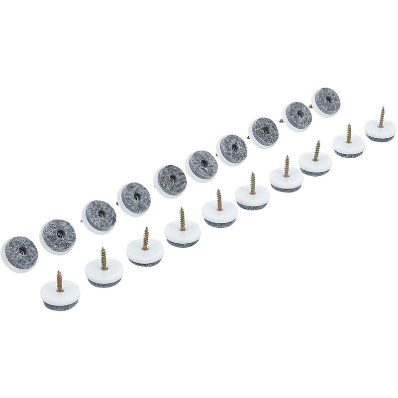 foto del prodotto bgs technic serie di feltrini adesivi con viti 24 mm 20 pz.