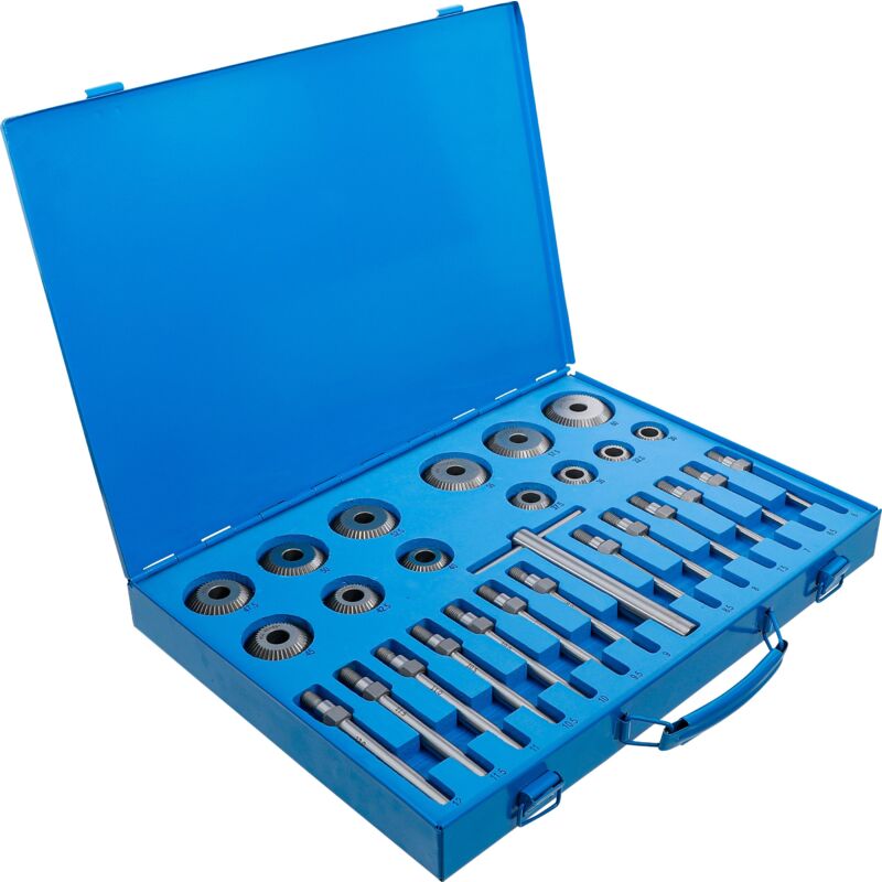 foto del prodotto bgs technic serie di frese per sedi valvole 30 60 mm 27 pz.