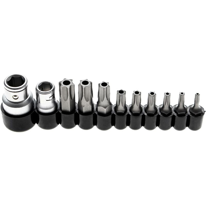 foto del prodotto bgs technic serie di inserti attacco esagono esterno 6,3 mm 1 4 10 mm 3 8 profilo a t per torx con alesatura 11 pz.