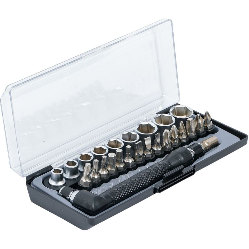 foto del prodotto bgs technic serie di inserti e bussole con portainserti angolare 6,3 mm 1 4 26 pz.