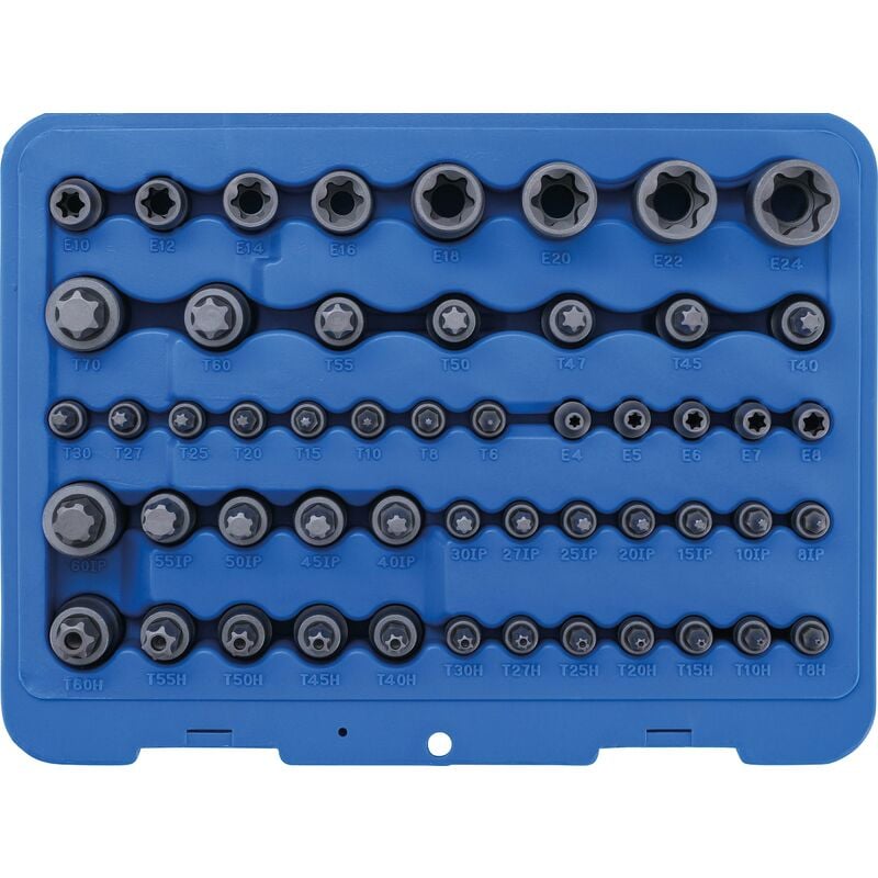 foto del prodotto bgs technic serie di inserti e bussole profilo a e profilo a t per torx profilo a t per torx con alesatura profilo a tp per torx plus 
