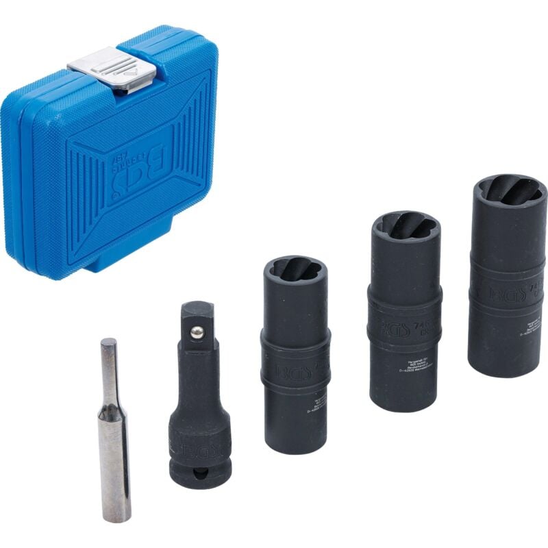 foto del prodotto bgs technic - serie di inserti speciali kraft reversibili a bussola esagonale cacciavite 17 - 19 - 21 mm 12,5 mm (1/2') 3 pz.