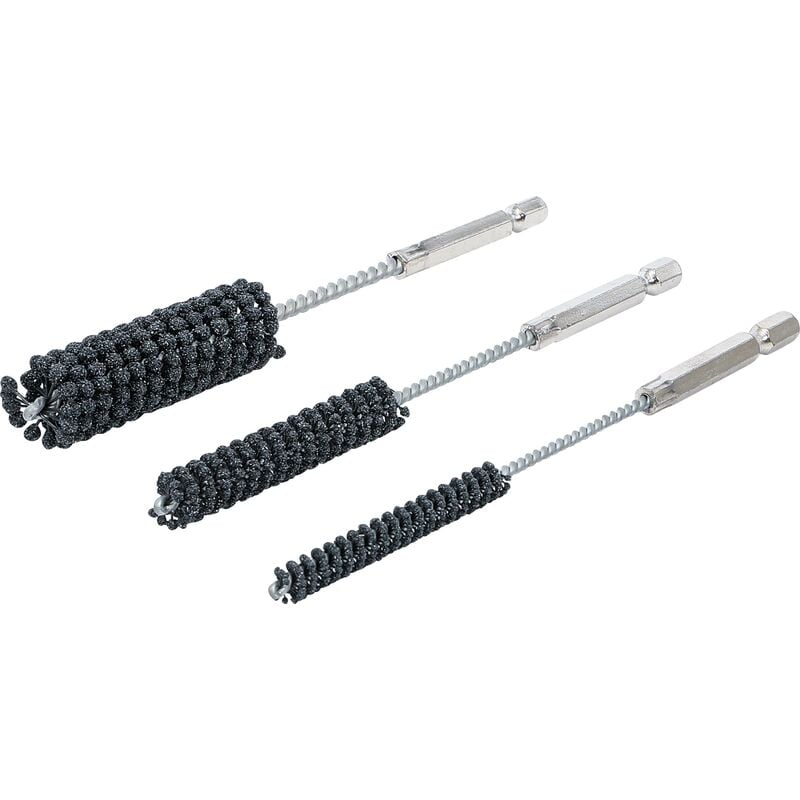 foto del prodotto bgs technic serie di levigatori cilindro freni flessibile attacco esagono esterno 6,3 mm 1 4 grana 60 80 8 12 20 mm 3 pz.