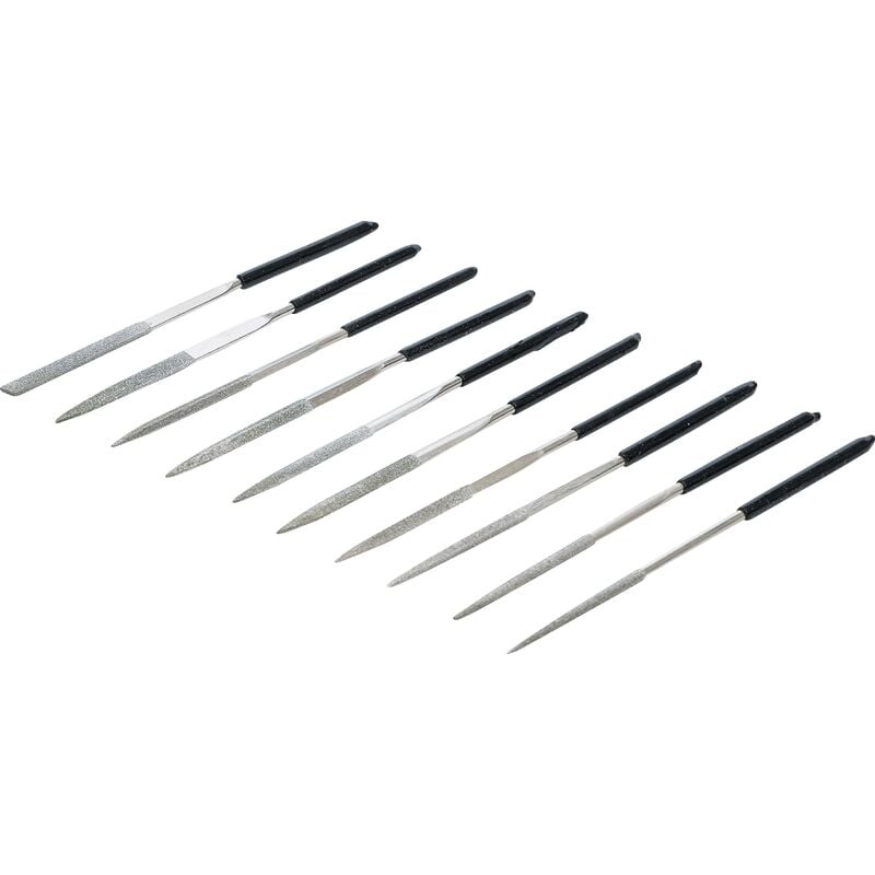 foto del prodotto bgs technic serie di lime diamantate dritte 140 x 3 mm 10 pz.