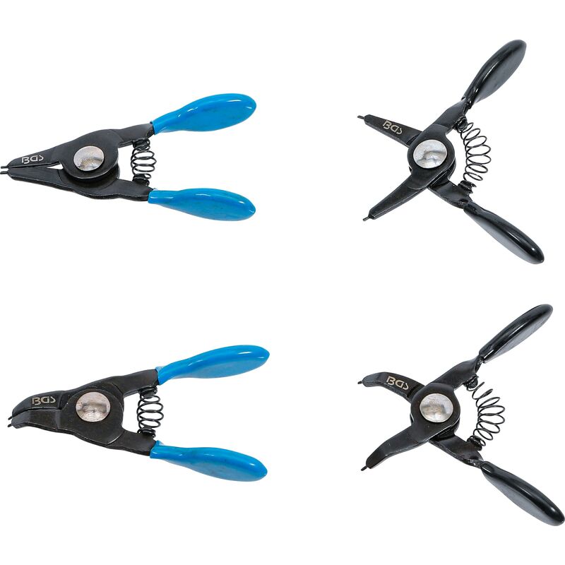 foto del prodotto bgs technic serie di pinze per anelli seeger per anelli elastici piccoli 80 mm 4 pz.
