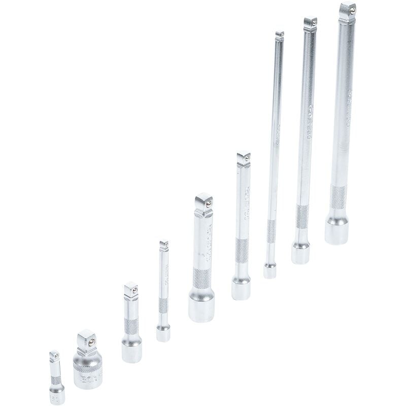 foto del prodotto bgs technic serie di prolunghe testa sferica 6,3 mm 1 4 , 10 mm 3 8 , 12,5 mm 1 2 9 pz.