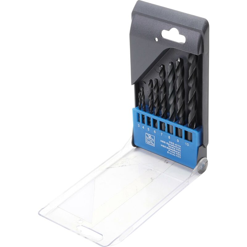 foto del prodotto bgs technic serie di punte elicoidali hss 3 10 mm 8 pz.