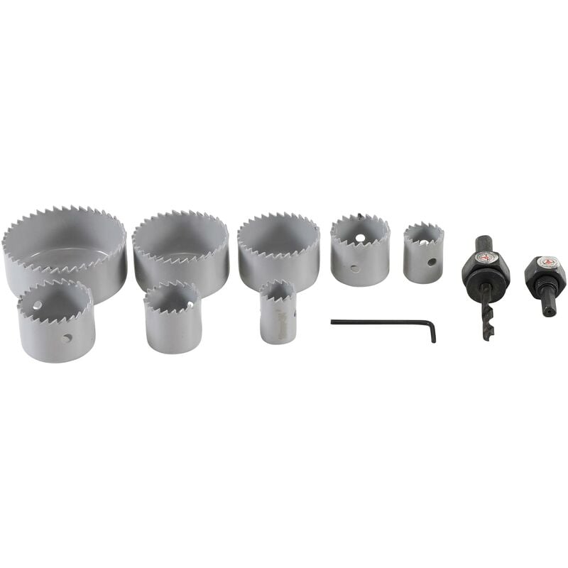 foto del prodotto bgs technic serie di seghe a tazza 19 64 mm profondit 24 mm 11 pz.