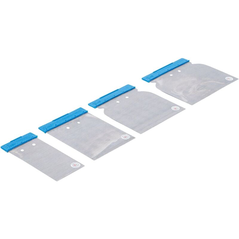 foto del prodotto bgs technic serie di spatole in acciaio fascia elastica in acciaio 50 80 100 120 mm 4 pz.