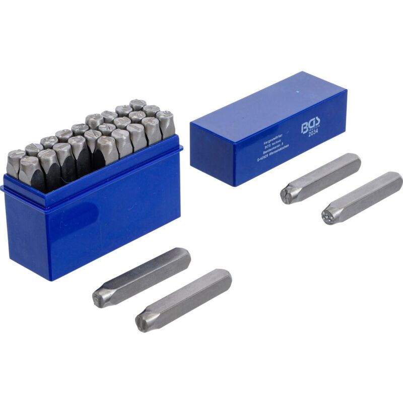 foto del prodotto bgs technic set 27 punzoni alfabeto per marcatura bgs lettere 8 mm