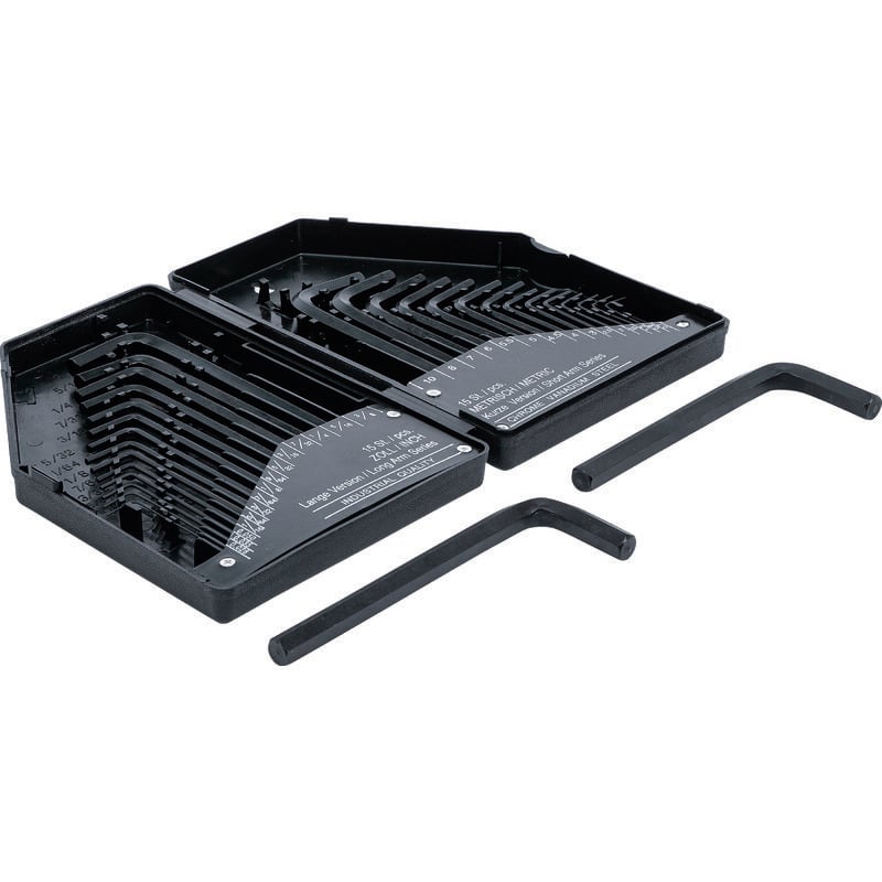 foto del prodotto bgs technic set 30 chiavi a brugola esagonali misure in pollici e metriche bgs 810