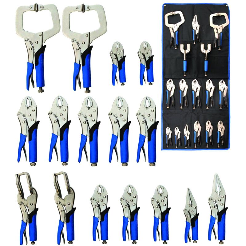 foto del prodotto bgs technic set di 16 pinze da carrozziere bgs tonde per saldatura punte fini
