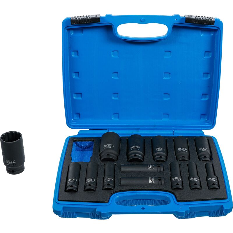 foto del prodotto bgs technic set di bussole gear lock 12,5 mm 1 2 10 32 mm 14 pz.