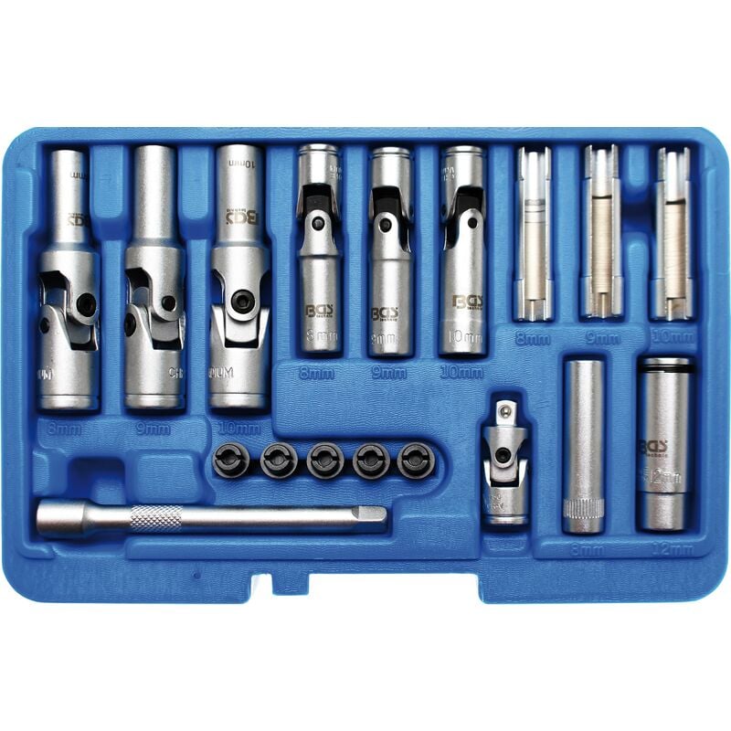 foto del prodotto bgs technic set di bussole per candelette 18 pz.