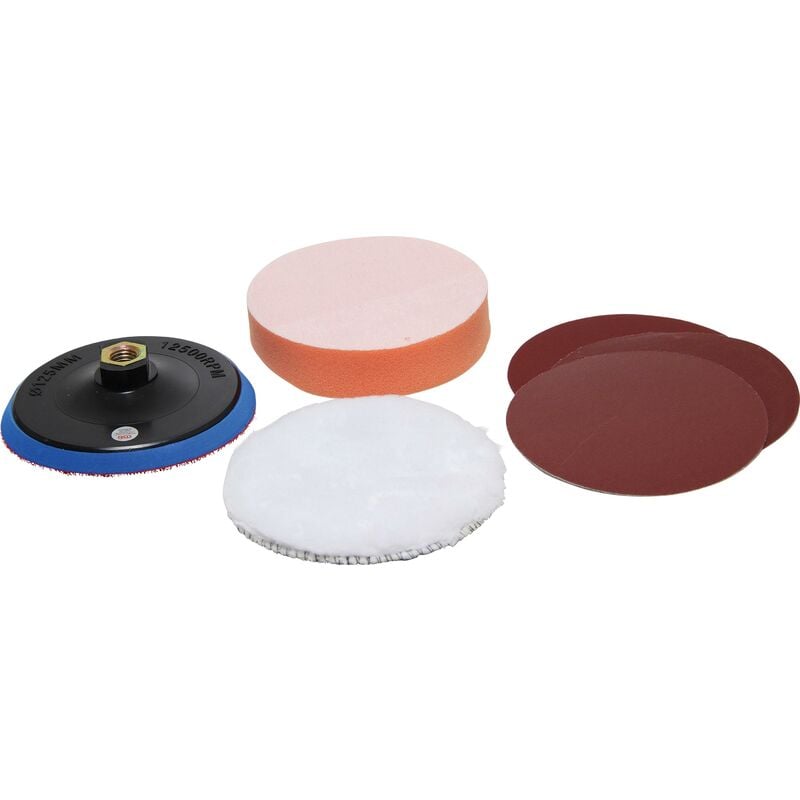 foto del prodotto bgs technic set di dischi abrasivi e per lucidatura 125 mm