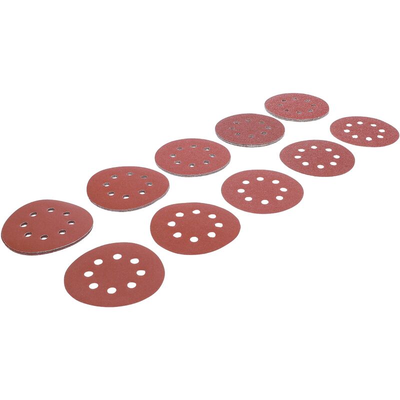 foto del prodotto bgs technic set di fogli abrasivi per levigatrice eccentrica 125 mm k 40 180 25 pz.