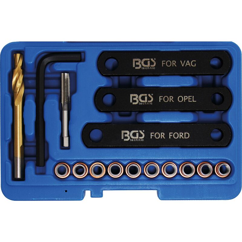 foto del prodotto bgs technic set di riparazione per filettatura freni m9 x 1,25 16 pz.