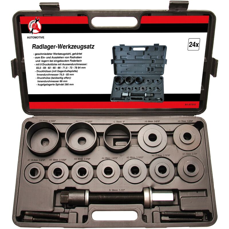 foto del prodotto bgs technic set di utensili per unit cuscinetto mozzo universale 21 pz.
