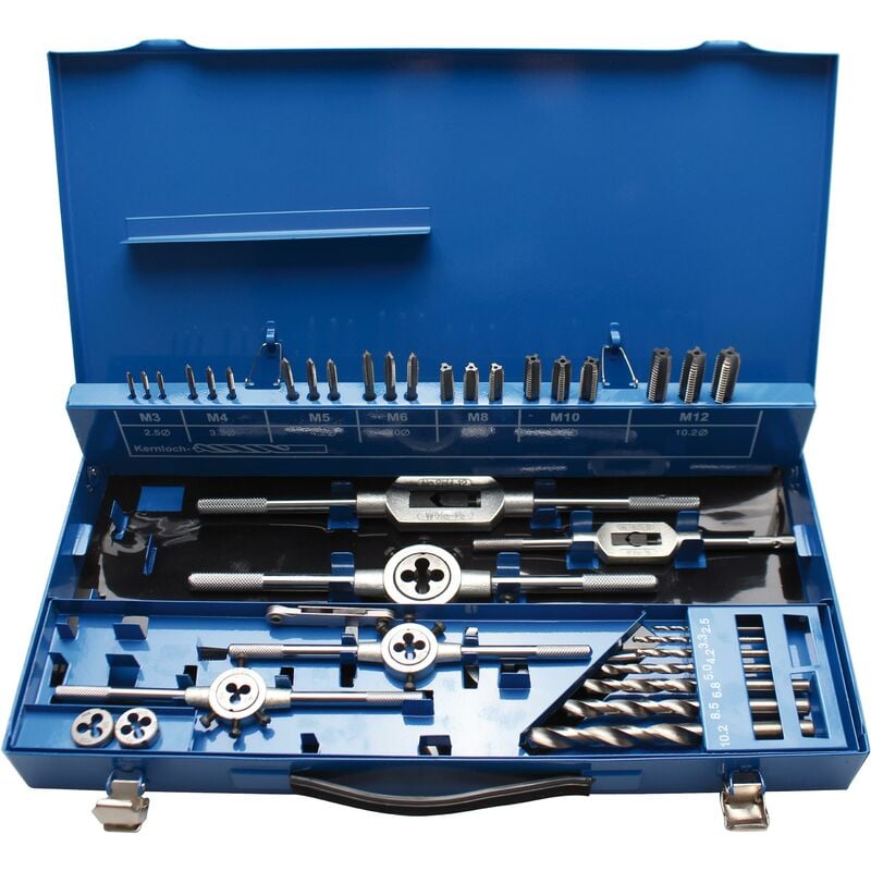 foto del prodotto bgs technic set maschi e filiere m3 m12 44 pz.
